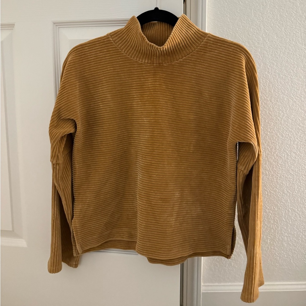 Madewell Corduroy Velvet Mock Neck Sweater